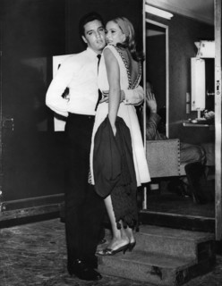 Elvis PRESLEY and Ursula ANDRESS hug, Los Angeles 1963