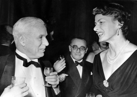 Charlie CHAPLIN and Ingrid BERGMAN, Rome 1952