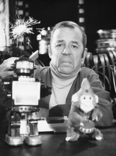 Chris HOWLAND, portrait with sparkler and toys undated