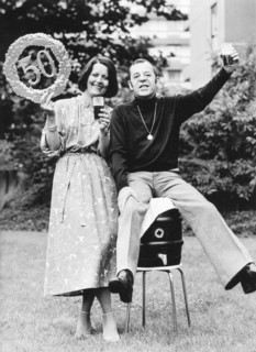 Chris HOWLAND celebrates his 50th birthday with his wife Monika, Cologne 1978