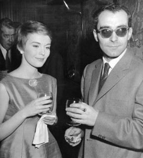 Jean SEBERG and Jean-Luc GODARD at the premiere of 'Out of Breath' in 1960