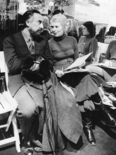 Jean SEBERG and Romain GARY at a Louis Feraud fashion show in 1971