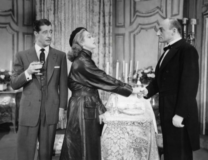 Don AMECHE, Hildegard KNEF and Marcel HILLARE in 'Silk Stockings'