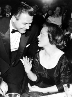 Joachim FUCHSBERGER and Romy SCHNEIDER, Filmball Frankfurt 1956