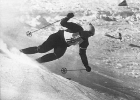 Toni SAILER at the Winter Olympics in Cortina d'Ampezzo in 1956
