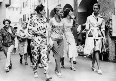 M. CALLAS, AT ONASSIS, S. Churchill and A. AGNELLI, Portofino 1959