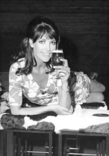 Petra SCHÜRMANN poses with a glass of beer