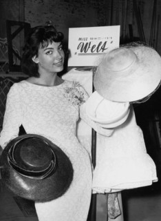 Petra SCHÜRMANN during a fashion show tour, Munich 1956