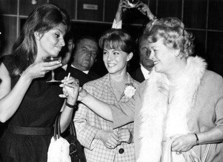 Sophia Loren with Karin Baal and Olga Chekhova, Bambi Awards ceremony 1961
