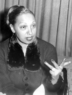 Josephine BAKER at a press conference, 1953