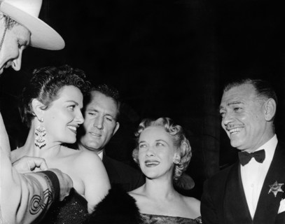 Jane RUSSELL, Bob WATERFIELD, Kay and Clark GABLES, undated