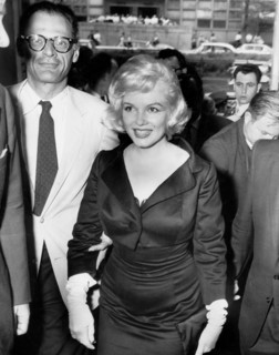 Arthur MILLER and Marilyn MONROE at a public appearance, 1960
