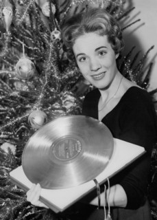 Julie Andrews receives gold record, 1958