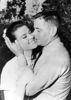Glenn FORD and Gia SCALA filming in 1957