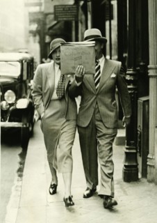 Marlene DIETRICH with husband Rudolf SIEBER in Paris, 1933