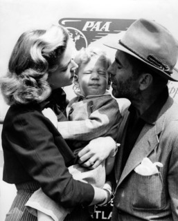 Lauren BACALL and Humphrey BOGART with son Stephen, 1951