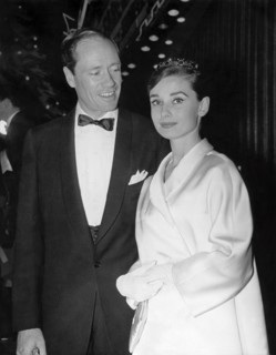 Audrey HEPBURN and Mel FERRER at a film premiere