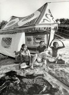 Uschi OBERMAIER on the beach in Goa in 1976