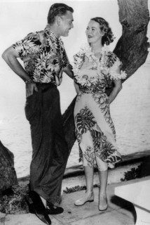 Clark GABLE with his wife Sylvia ASHLEY, Hawaii 1950