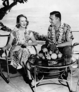 Clark GABLE with his wife Sylvia ASHLEY, Hawaii 1950