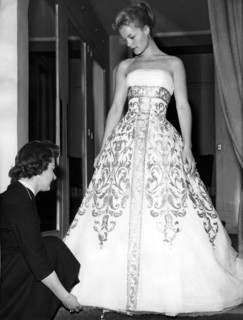 Romy SCHNEIDER in an evening dress
