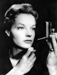 Romy SCHNEIDER, portrait with make-up mirror