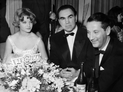 Romy SCHNEIDER, Max SCHMELING and Boy GOBERT, Berlin 1959