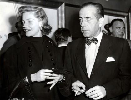 Lauren BACALL and Humphrey BOGART wrestling
