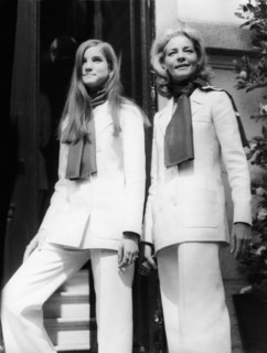 Lauren BACALL and daughter Lesley BOGART, Paris 1968