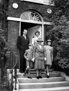 The REDGRAVE family in front of their house, 1946