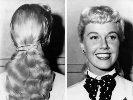 Doris DAY with historical hairstyle