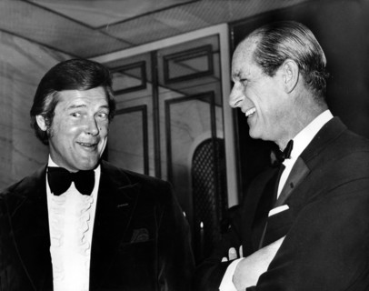 Roger MOORE and Prince PHILIP, 1971