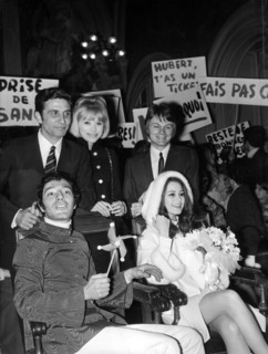 After the wedding of Corinne CLERY and Hubert WAYAFFE, 1968