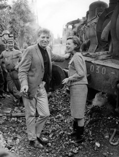 Burt LANCASTER and Jeanne MOREAU filming, 1963