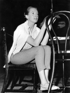 Deborah KERR during the filming of 'Bonjour Tristesse' in 1957