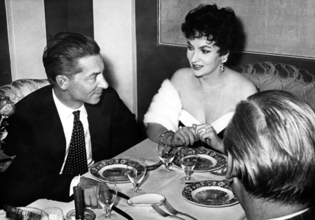 Herbert von KARAJAN and Gina LOLLOBRIGIDA, Vienna 1956