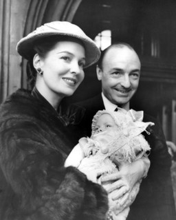 Valerie HOBSON and John PROFUMO with son David John PROFUMO, 1956