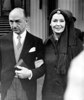John PROFUMO and Valerie HOBSON at Buckingham Palace, London 1975