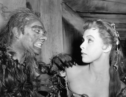 Richard BURTON and Claire BLOOM rehearsing 'The Tempest', 1954
