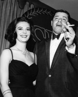 Natalie WOOD and Jerry LEWIS at a charity party