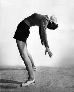 Cyd CHARISSE doing gymnastics exercises