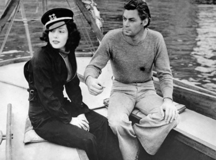 Lupe VELEZ and Johnny WEISSMÜLLER on a boat, 1935