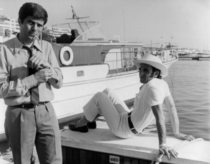 Charles AZNAVOUR in conversation with Jean Christophe Averty, Cannes around 1975