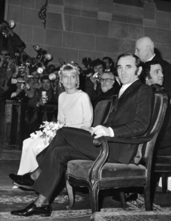 Wedding of Charles Aznavour and Ulla THORSELL, Paris 1967