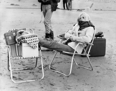 Brigitte BARDOT filming, 1966