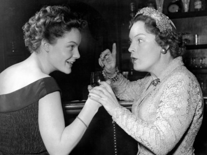 Romy SCHNEIDER with her mother Magda at a bar, Hamburg 1953