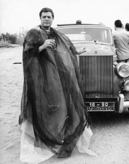 Marcello MASTROIANNI during a break from filming