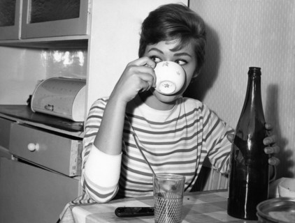 Christine KAUFMANN at home, late 50s