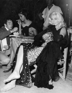 Anita EKBERG during a break from filming, 1962