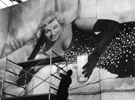Anita EKBERG on a poster, 1962